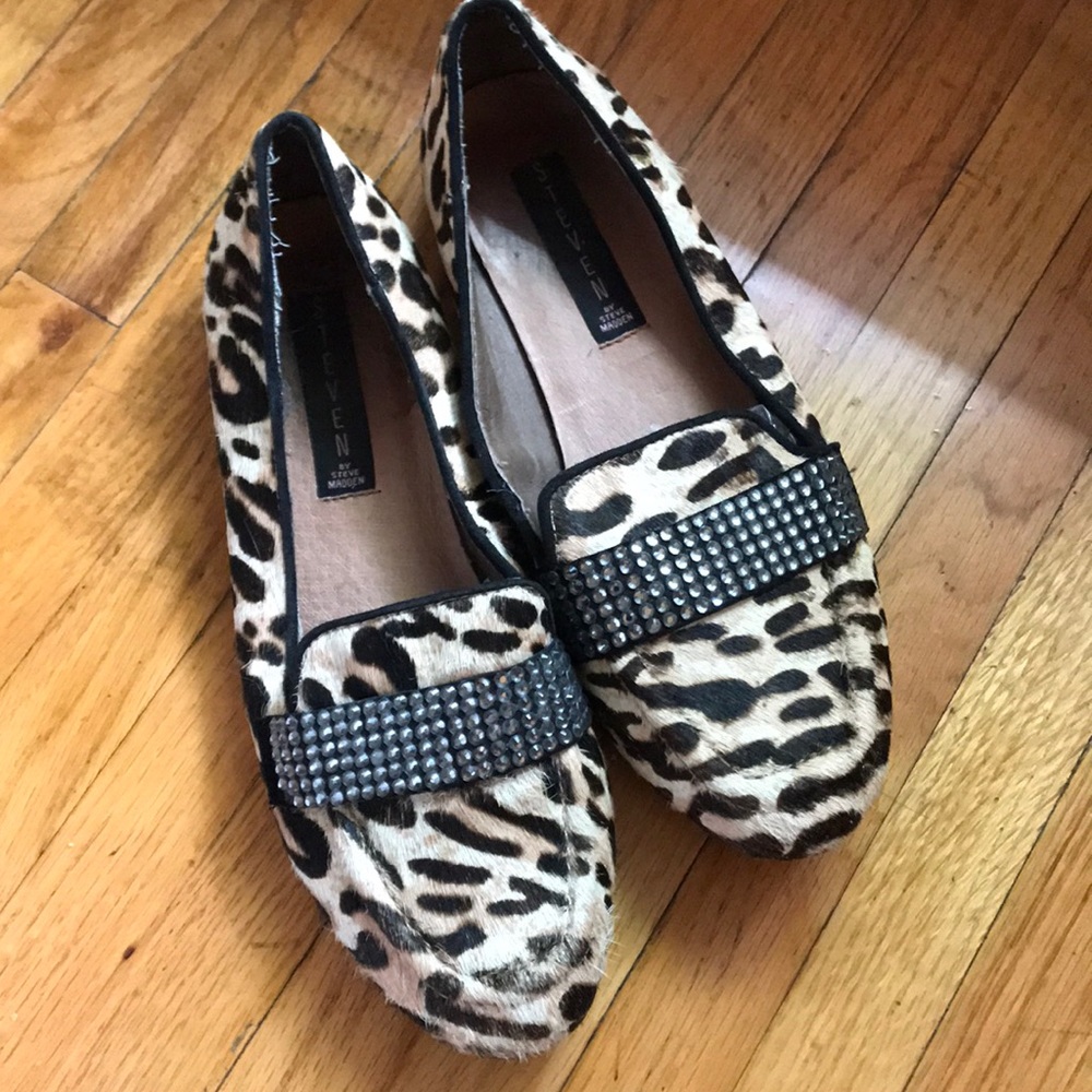 CALF HALF LEOPARD LOAFERS